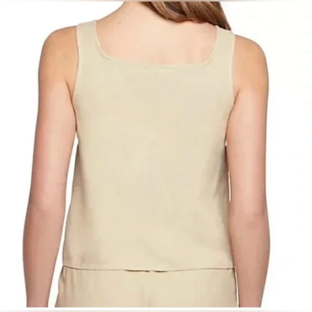 Express Linen Blend Square Neck Top - Picture 3 of 6